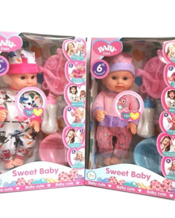 Baby Doll with Milk Bottle 30cm , Potty and Toy Accessories / Interactive Doll Toys for Girls