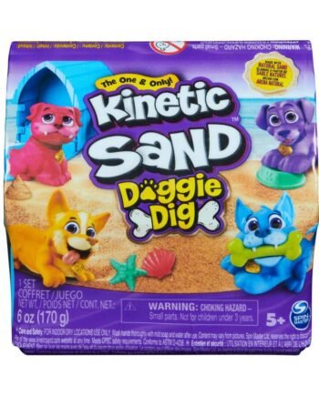 Kinetic Sand Doggie Dig with Surprise Multipurpose Dog Tool 6oz (170g) - Assortment
